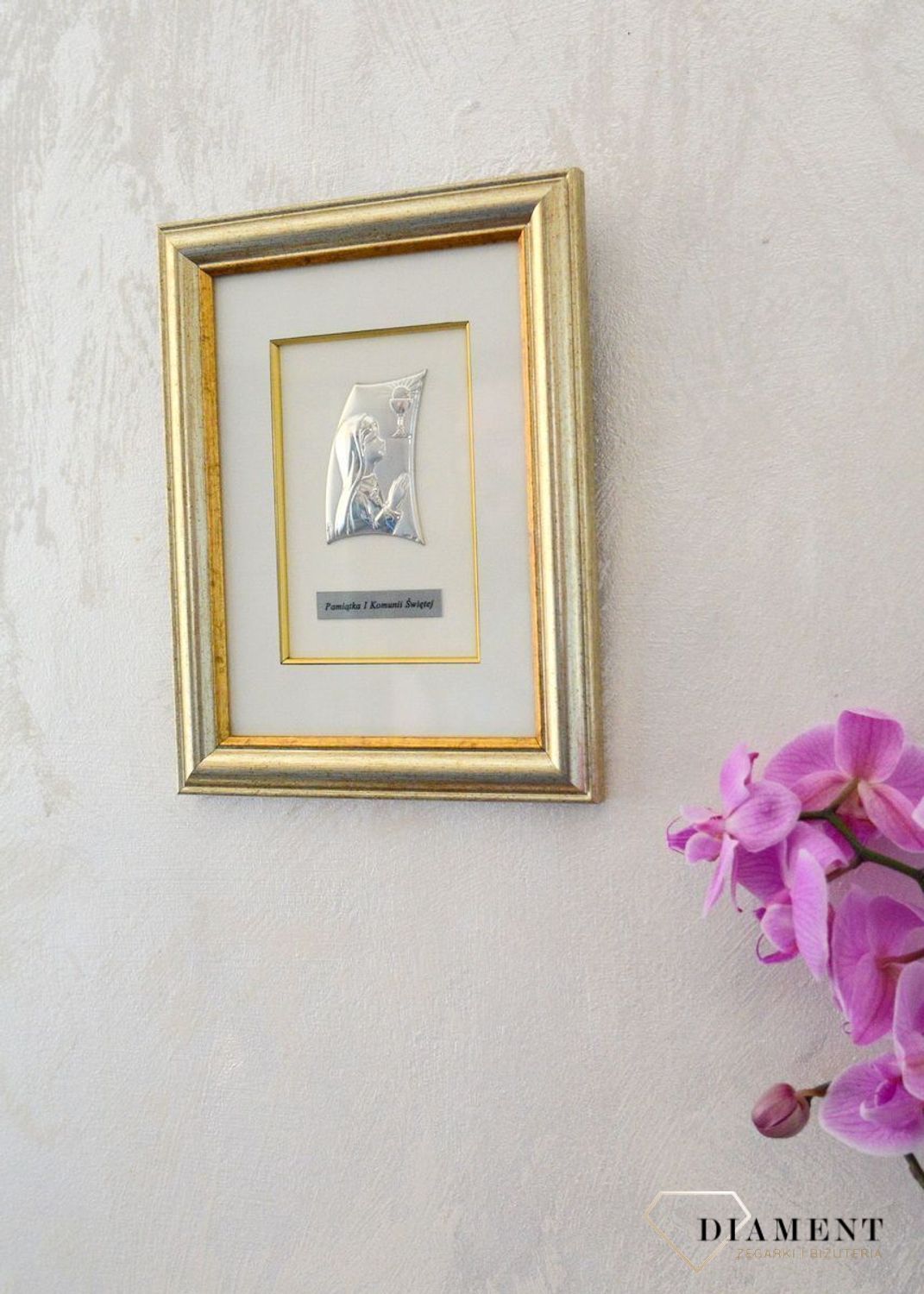 Piękny, srebrny obraz komunijny dla dziewczynki 35415751 RAM.jpg